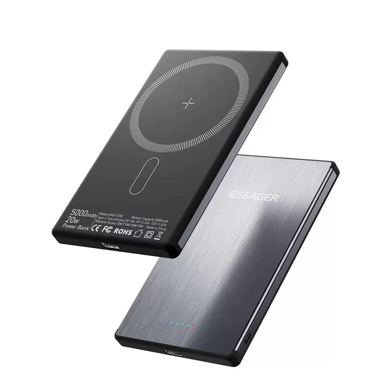 Power Bank Essager magnético inalámbrico ultrafino de 20 W y 5000 mAh – Batería externa