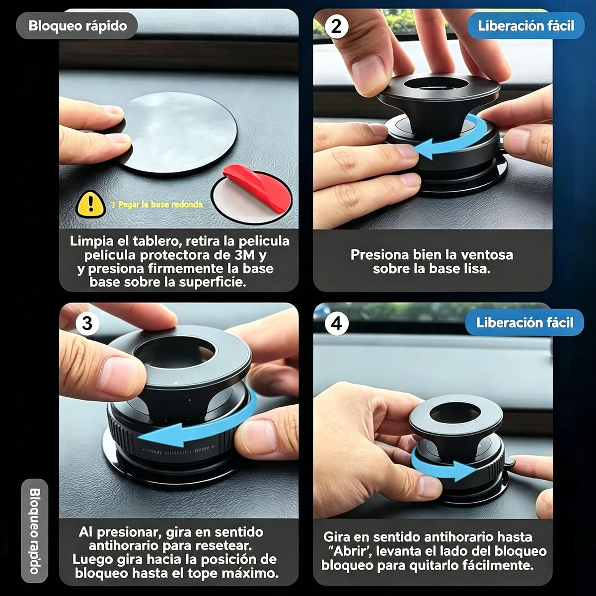 Soporte magnético para teléfono móvil para coche