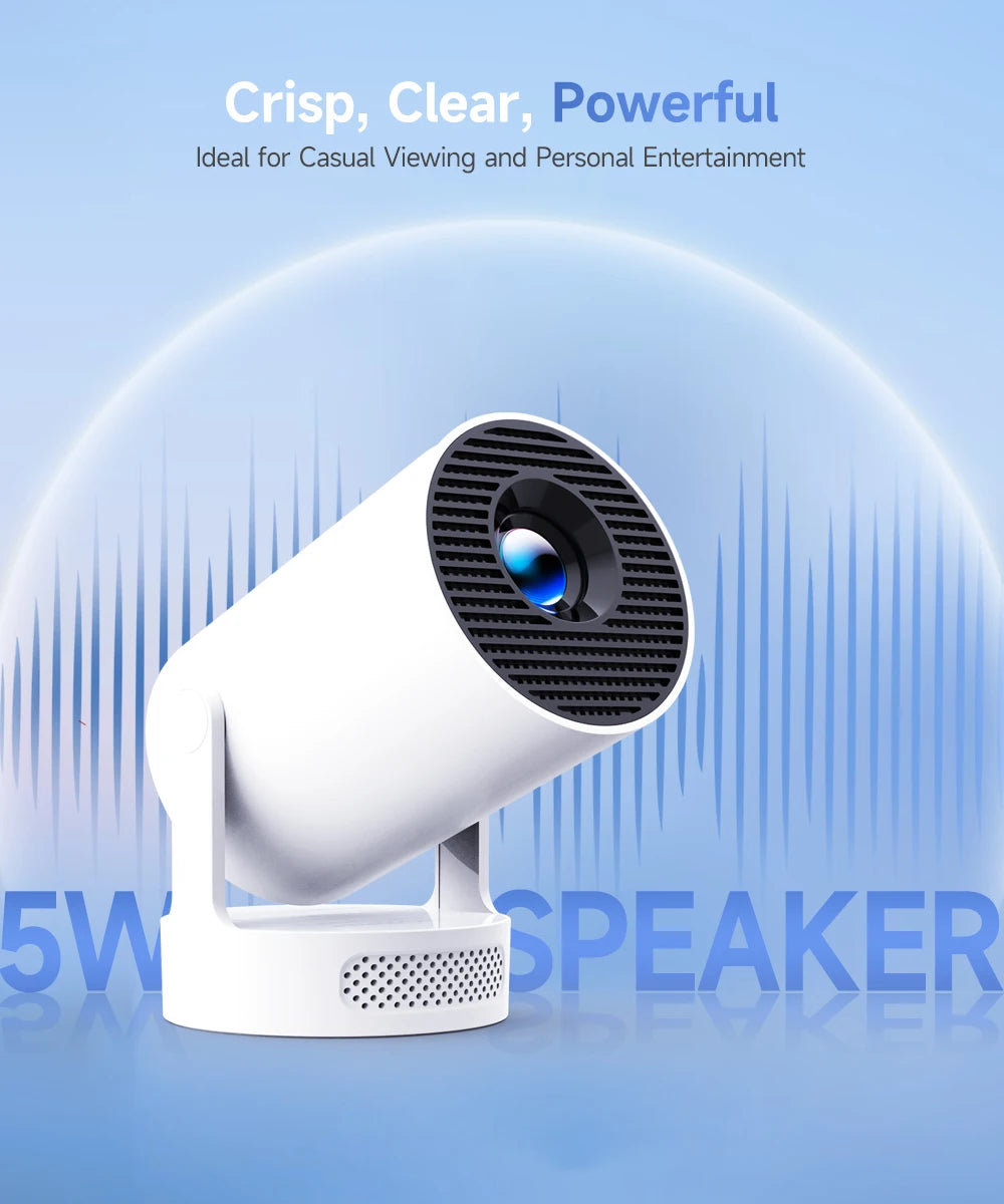 Proyector para exteriores Magcubic HY300 Pro+ 8K, 8000 lúmenes, Android 14, WiFi 6, BT 5.4, portátil, altavoz HiFi de 5 W, HD 720p