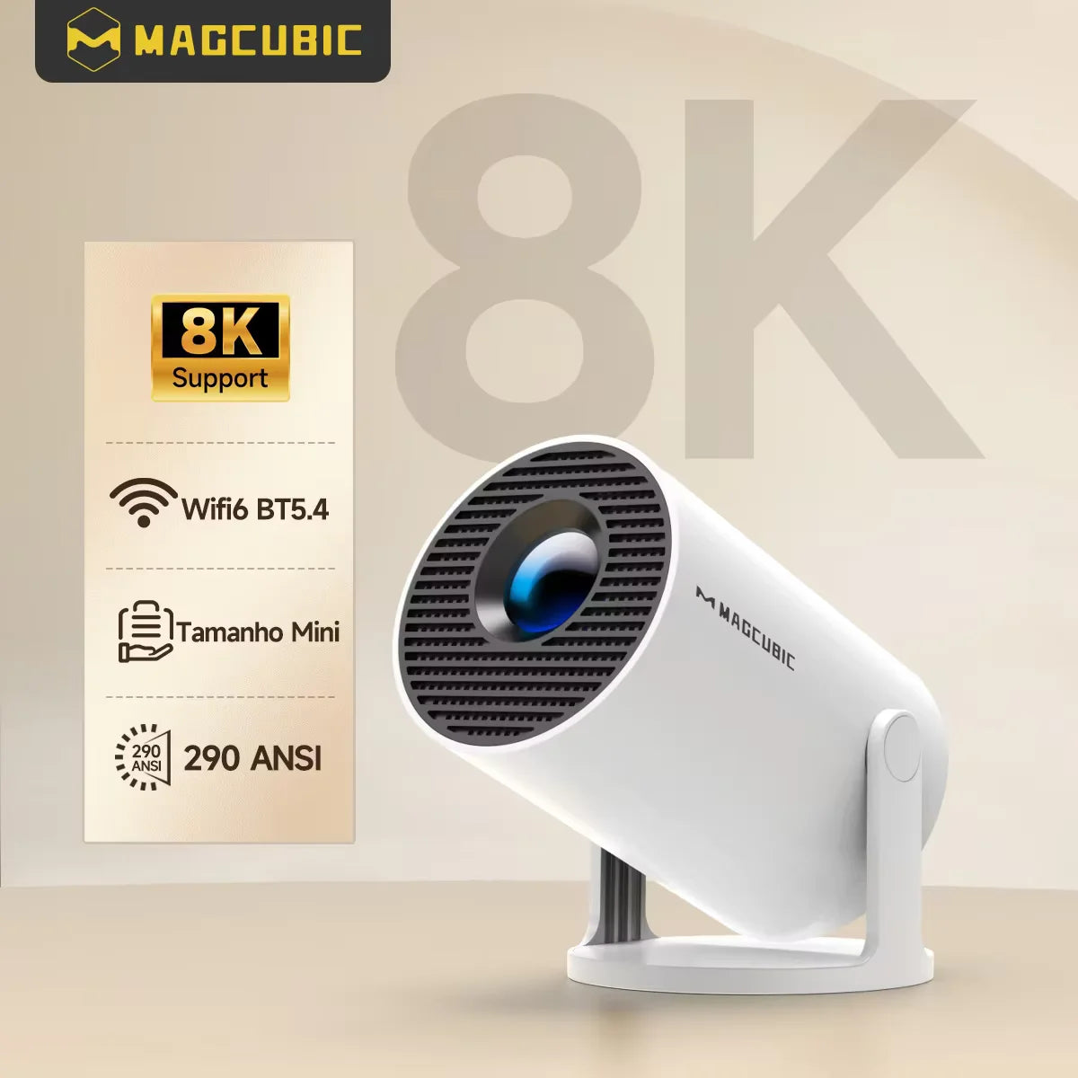 Magcubic HY300Pro+ Proyector 720P Android 14 290 ANSI