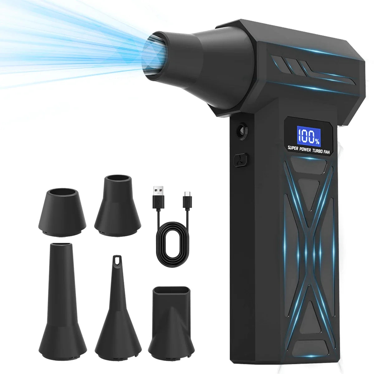 Soplador de aire eléctrico inalámbrico de alta velocidad con motor sin escobillas
