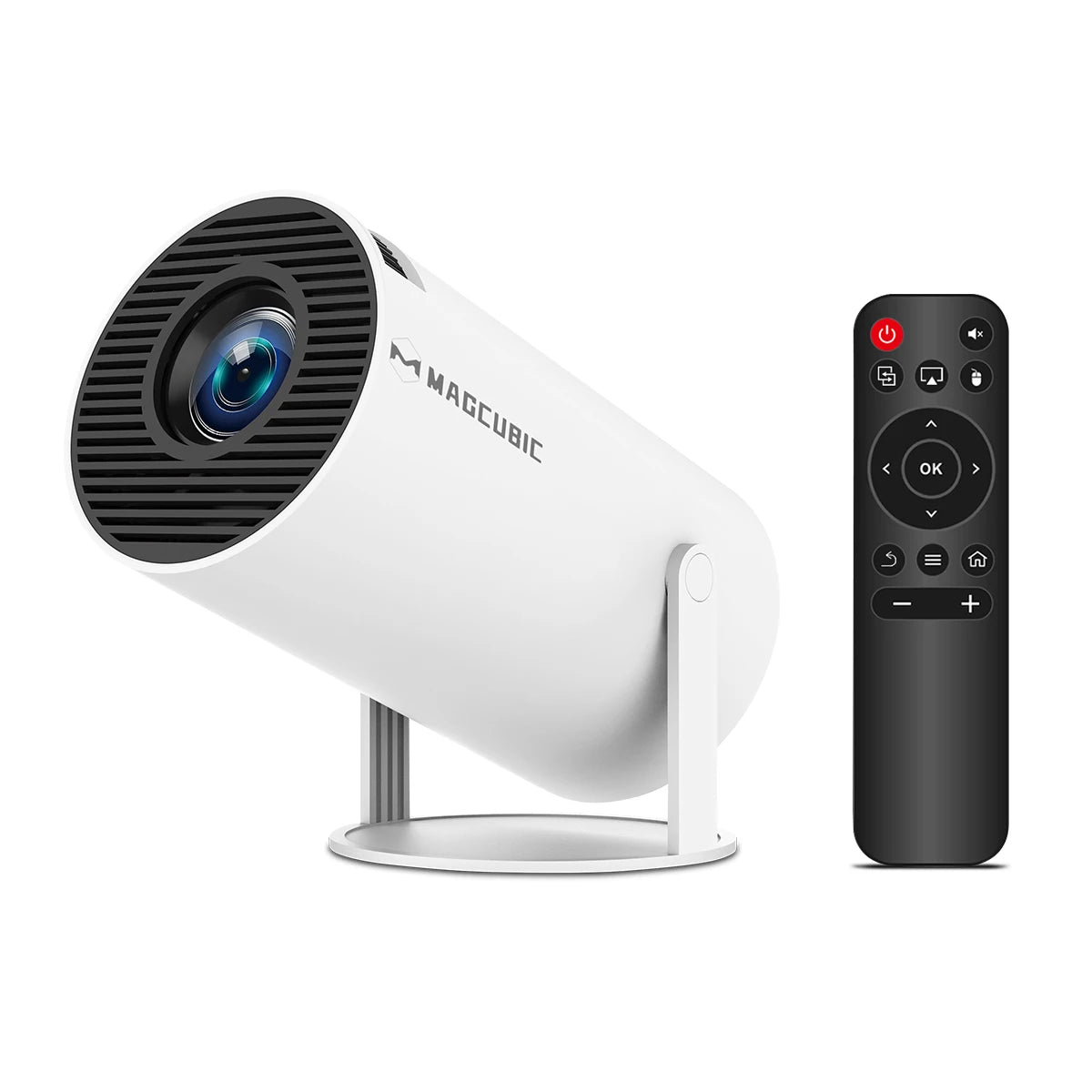 Proyector para exteriores Magcubic HY300 Pro+ 8K, 8000 lúmenes, Android 14, WiFi 6, BT 5.4, portátil, altavoz HiFi de 5 W, HD 720p